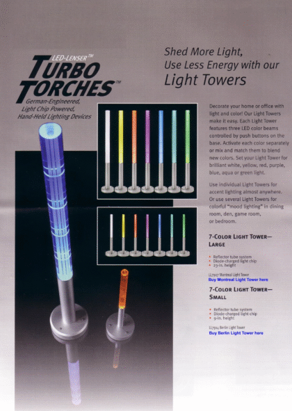 Im Internetarchiv gefundene Produktseite von LED Lenser